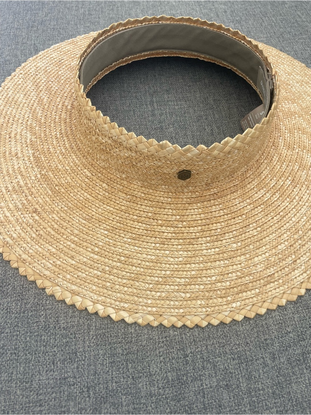 Hemlock straw sun hat/visor, small